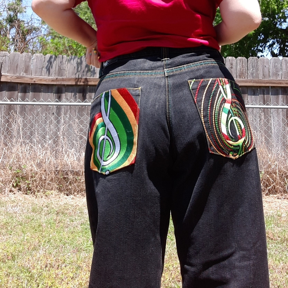 🖤 HP 🖤Vintage Embroidered Musicial EXA Jeans